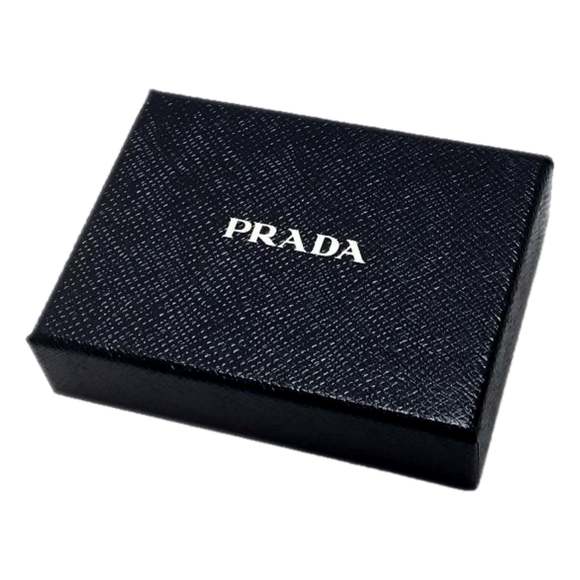 Prada Mens Vitello Micro Grain Navy Blue Leather Triangle Logo Bifold - Picture 6 of 6